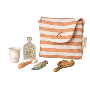 Zestaw Toothbrush Set In Bag Mouse Coral Stripe Maileg