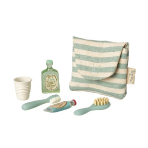 Zestaw Toothbrush Set In Bag Mouse Blue Stripe Maileg