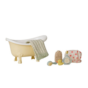Maileg Zestaw Kąpielowy Bathtub Set Mouse Yellow