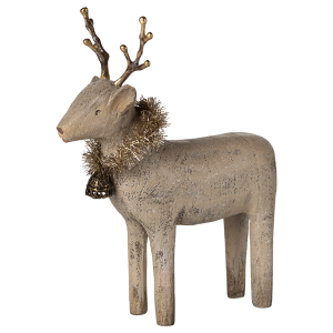 Dekoracja Drewniany Jeleń Wooden Reindeer Small Nature Maileg Dekoracja Drewniany Jeleń Wooden Reindeer Small Nature Maileg