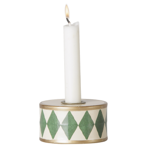 Maileg Świecznik Candle Holder Drum Green/Off White