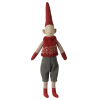 Skrzat Pixy Boy Size 1 Red Knitted Vest Maileg
