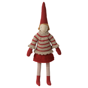 Skrzat Pixy Girl Size 2 Striped Knitted Sweater Maileg Skrzat Pixy Girl Size 2 Striped Knitted Sweater Maileg