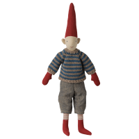 Skrzat Pixy Boy Size 2 Striped Knitted Sweater Maileg Skrzat Pixy Boy Size 2 Striped Knitted Sweater Maileg