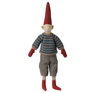 Skrzat Pixy Boy Size 2 Striped Knitted Sweater Maileg Skrzat Pixy Boy Size 2 Striped Knitted Sweater Maileg
