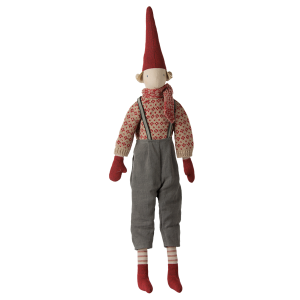 Skrzat Pixy Boy Size 4 Knitted Sweater & Scarf Maileg Skrzat Pixy Boy Size 4 Knitted Sweater & Scarf Maileg