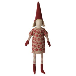 Skrzat Pixy Girl Size 5 Knitted Flower Dress Maileg Skrzat Pixy Girl Size 5 Knitted Flower Dress Maileg