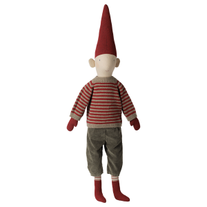 Skrzat Pixy Boy Size 5 Striped Knitted Sweater Maileg Skrzat Pixy Boy Size 5 Striped Knitted Sweater Maileg