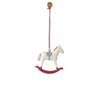 Zawieszka Konik Na Biegunach Red Metal Ornament Rocking Horse Red Maileg