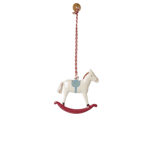 Zawieszka Konik Na Biegunach Red Metal Ornament Rocking Horse Red Maileg