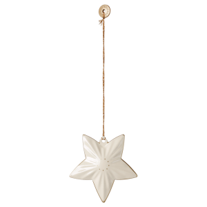 Zawieszka Gwiazda Biało-Złota Metal Ornament Star Maileg
