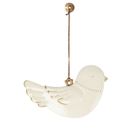 Zawieszka Ptaszek Biało-Złoty Metal Ornament Bird Off White/Gold Maileg