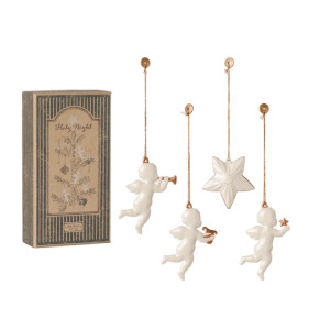 Ozdoby Choinkowe Metal Ornament Gift Set Holy Night Off White Maileg Ozdoby Choinkowe Metal Ornament Gift Set Holy Night Off White Maileg