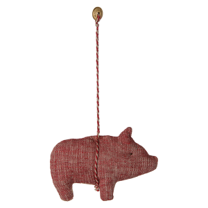 Maileg Ozdoba Świnka Bawełniana Fabric Ornament Pig Red Maileg Maileg Ozdoba Świnka Bawełniana Fabric Ornament Pig Red Maileg