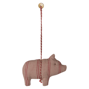 Maileg Ozdoba Świnka Bawełniana Fabric Ornament Pig Stripe Red/Sand Maileg Ozdoba Świnka Bawełniana Fabric Ornament Pig Stripe Red/Sand