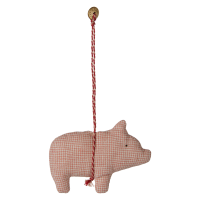 Maileg Ozdoba Świnka Bawełniana Fabric Ornament Pig Checker Powder Maileg Ozdoba Świnka Bawełniana Fabric Ornament Pig Checker Powder