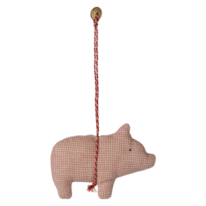 Maileg Ozdoba Świnka Bawełniana Fabric Ornament Pig Checker Powder Maileg Ozdoba Świnka Bawełniana Fabric Ornament Pig Checker Powder