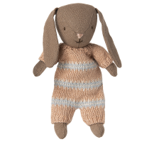 Królik Bunny Micro Brown Dusty Rose Knitted Suit Maileg