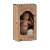Zestaw Królik Bunny Set Micro Brown Dusty Rose Maileg
