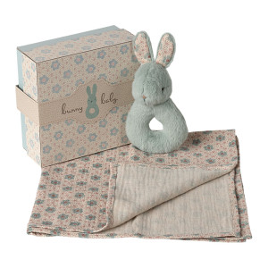 Zestaw Rabbit Rattle Set Mint Maileg
