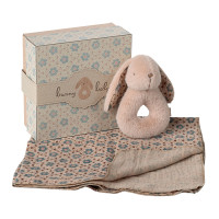 Zestaw Bunny Rattle Set Powder Maileg