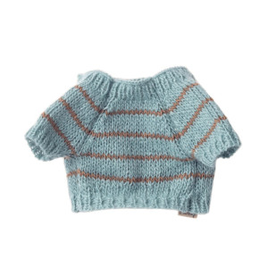 Ubranko Dla Pieska Puppy Small Knitted Sweater Dusty Blue Maileg