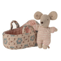 Myszka Dzidziuś W Nosidełku Baby Mouse In Carry Cot Rose Maileg Myszka Dzidziuś W Nosidełku Baby Mouse In Carry Cot Rose Maileg