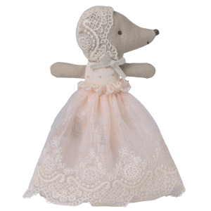 Myszka Baby Mouse In Gown Powder Maileg