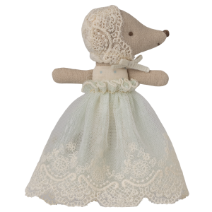 Myszka Baby Mouse In Gown Mint Maileg