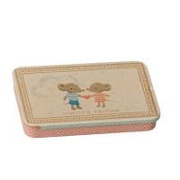 Maileg Metalowe Pudełko Metal Box w. sliding lid Mice Maileg Metalowe Pudełko Metal Box w. sliding lid Mice