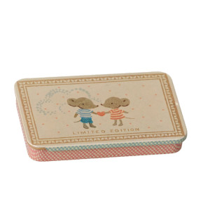 Maileg Metalowe Pudełko Metal Box w. sliding lid Mice Maileg Metalowe Pudełko Metal Box w. sliding lid Mice