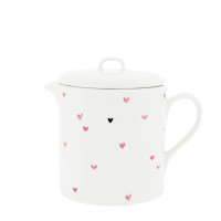 Dzbanek Teapot White/Rose Little Hearts Bastion Collections