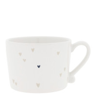 Kubek Cup White/Hearts Natural Bastion Collections
