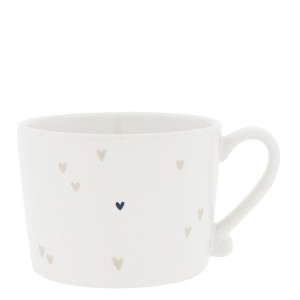 Kubek Cup White/Hearts Natural Bastion Collections