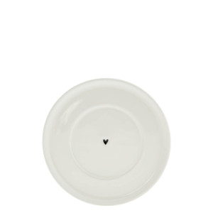 Talerzyk Plate Cup White/Heart In Black Bastion Collections Talerzyk Plate Cup White/Heart In Black Bastion Collections