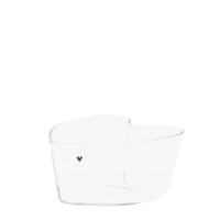 Miseczka Szklana Heart Bowl Medium With Black Heart Bastion Collections Miseczka Szklana Heart Bowl Medium With Black Heart Bastion Collections
