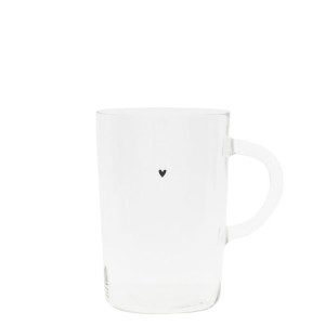 Szklanka Tumbler Tea L With Black Heart Bastion Collections