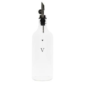 Butelka Vinegar Glass Bottle With Black Heart Bastion Collections