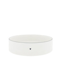 Misa Salad White W.Heart In Black SMALL Bastion Collections Misa Salad White W.Heart In Black SMALL Bastion Collections