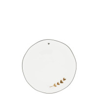 Talerz Cake Plate White/Brown String Of Hearts Bastion Collections Talerz Cake Plate White/Brown String Of Hearts Bastion Collections