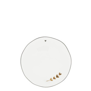 Talerz Cake Plate White/Brown String Of Hearts Bastion Collections Talerz Cake Plate White/Brown String Of Hearts Bastion Collections
