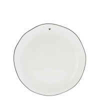 Talerz Deserowy White Edge Black 19 cm Bastion Collections