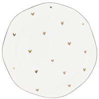 Talerz Obiadowy Dinner Plate Little Brown Hearts Bastion Collections Talerz Obiadowy Dinner Plate Little Brown Hearts Bastion Collections