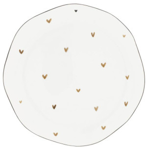 Talerz Obiadowy Dinner Plate Little Brown Hearts Bastion Collections
