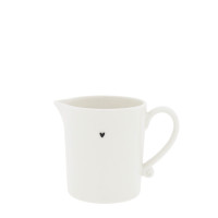 Dzbanek Jug White/Heart In Black Bastion Collections Dzbanek Jug White/Heart In Black Bastion Collections
