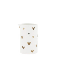 Mlecznik Milk Jug White Brown Hearts Bastion Collections Mlecznik Milk Jug White Brown Hearts Bastion Collections