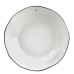 Miska Soup/Pasta Plate White/Little Heart Black Bastion Collections