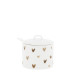 Cukierniczka Sugar Bowl White Brown Hearts Bastion Collections Cukierniczka Sugar Bowl White Brown Hearts Bastion Collections