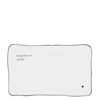 Talerz Sushi Plate White 'happiness is served' Bastion Collections