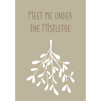 Metalowa Tabliczka Meet me under the Mistletoe Ib Laursen